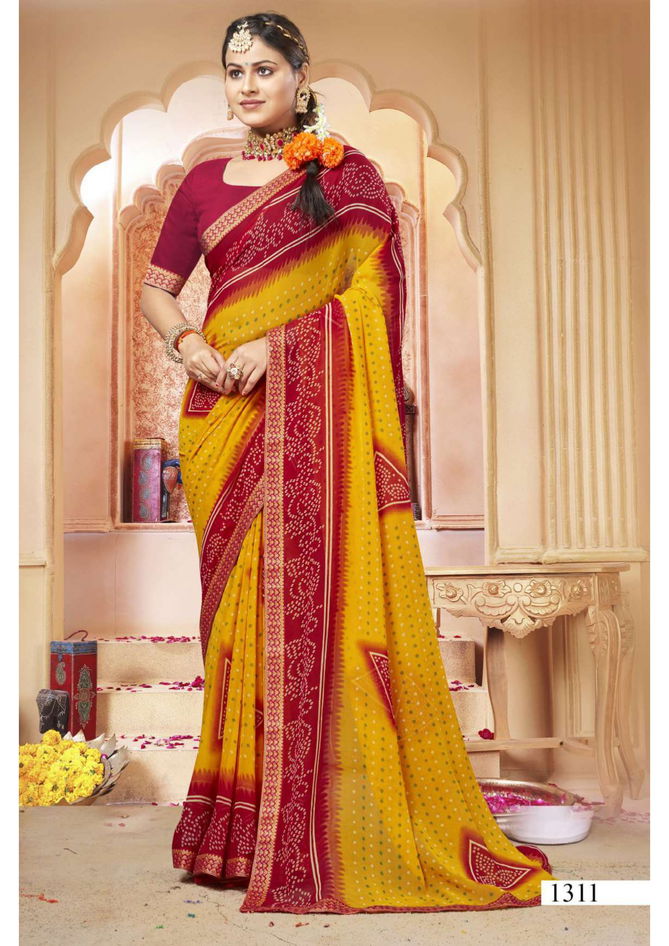 Disney By Vallabhi Daily Wear Printed Georgette Sarees Wholesale Market In Surat